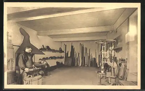 AK La Pierre-qui-Vire, Monastère de Sainte-Marie, Les ateliers - La forge