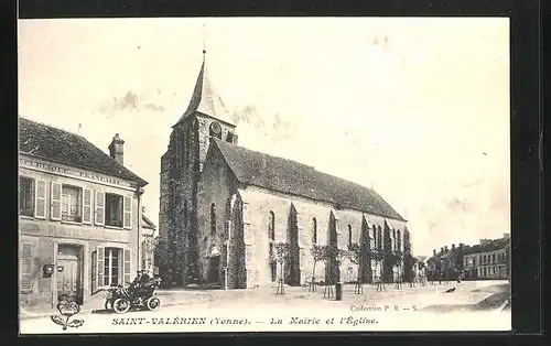 AK Saint-Valèrien, La Mairie et l`Èglise