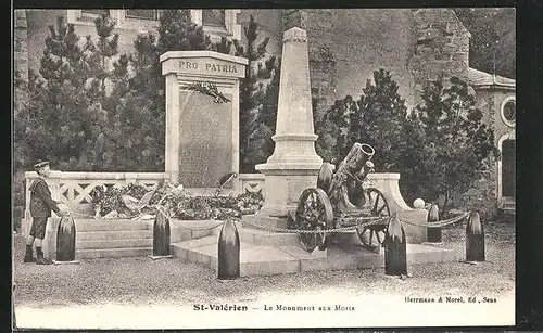 AK Saint-Valèrien, Le Monument aux Morts