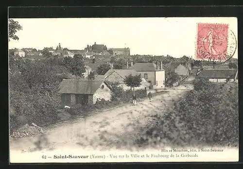 AK Saint-Sauveur, Vue sur la Ville et le Faubourg de la Gerbaude