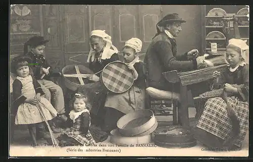 AK Bannalec, Tissage de Tamis et de Cribles dans une Famille, Teppichherstellung in der Bretagne