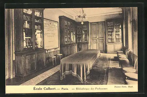 AK Paris, Ècole Colbert - Bibliothèque des Professeurs
