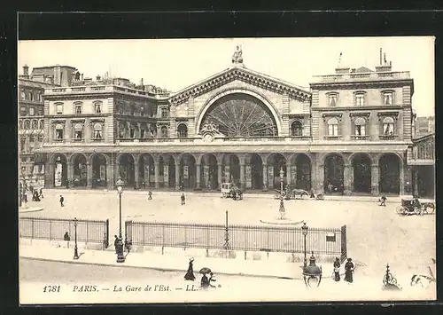 AK Paris, La Gare de l`Est, Bahnhof