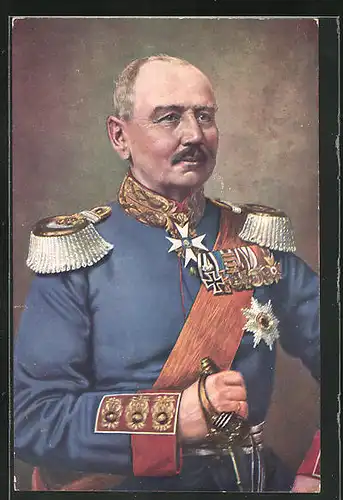 AK Generaloberst von Kluck in Uniform mit Abzeichen und Orden