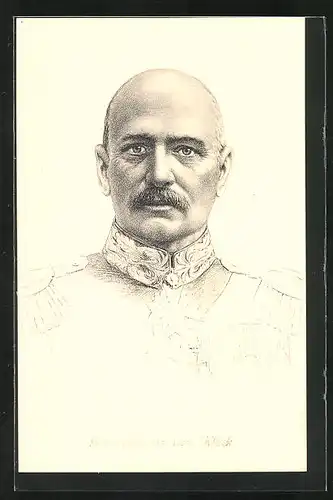 AK Portrait Generaloberst von Kluck in Uniform mit Abzeichen und Orden