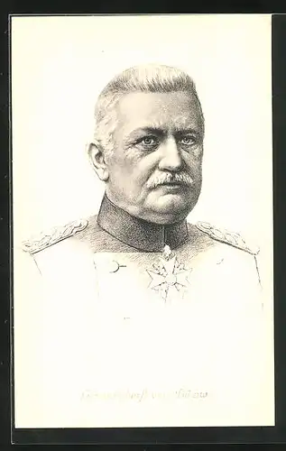 AK Portrait Generaloberst von Bülow in Uniform