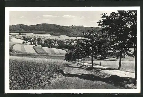 AK Erlbach / Vogtland, Panoramablick auf den Ort