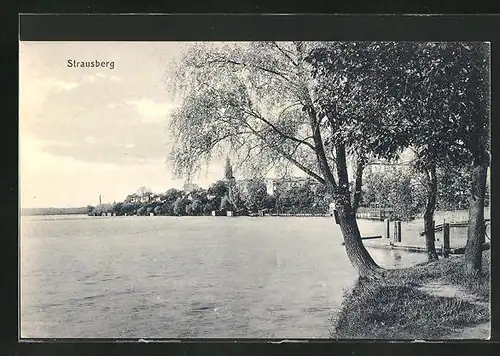 AK Strausberg, Blick zum Ort