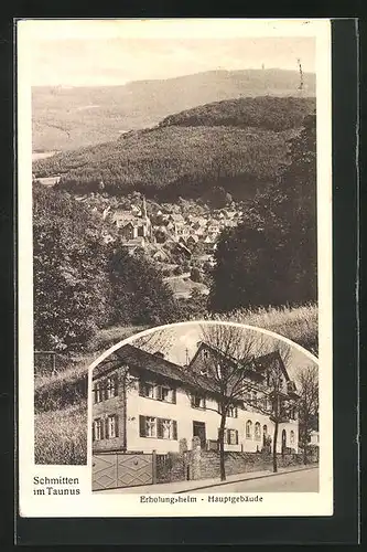 AK Schmitten / Taunus, Kurhotel und Totalansicht