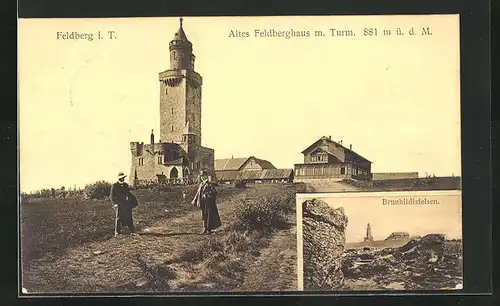 AK Feldberg / Taunus, Gasthaus Feldberghaus und Turm