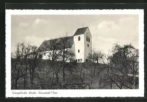 AK Hainstadt / Odenwald, evangelische Kirche