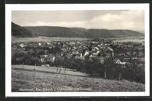 AK Hainstadt / Odenwald, Totale von der Bergwiese gesehen