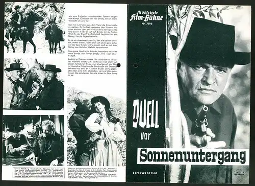 Filmprogramm IFB Nr. 7196, Duell vor Sonnenuntergang, Peter van Eyck, Carole Gray, Carl Lange, Regie Leopold Lahola