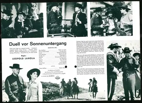 Filmprogramm IFB Nr. 7196, Duell vor Sonnenuntergang, Peter van Eyck, Carole Gray, Carl Lange, Regie Leopold Lahola