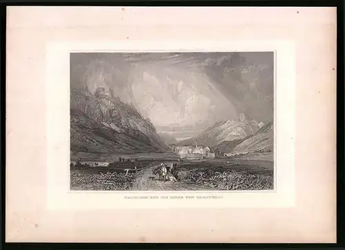 Stahlstich Madolein, Die Ruine von Cardovall, Stahlstich um 1835 Henry Winkles
