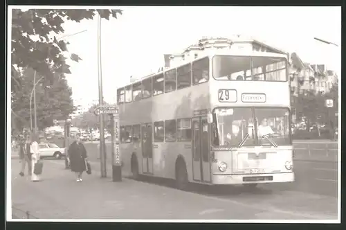 Fotografie MAN Doppeldecker-Bus der BVG, Linie 29 Richtung Roseneck