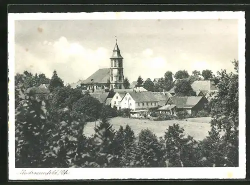 AK Neudrossenfeld / Ofr., Ortsansicht mit Kirche