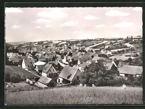 AK Theilheim ü. Würzburg, Gesamtansicht mit Kirchturm