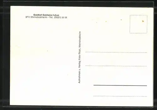 AK Mainstockheim, Gasthof goldener Löwe