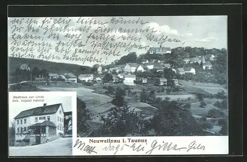 AK Neuweilnau /Taunus, Gasthaus zur Linde, Totalansicht