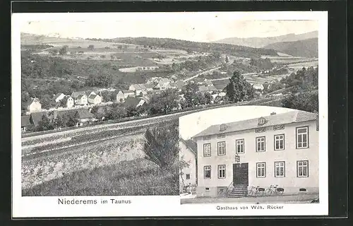 AK Niederems /Taunus, Gasthaus von Wilh. Rücker, Totalansicht