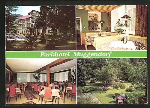 AK Muggendorf /Fränkische Schweiz, Parkhotel Muggendorf, Innenansicht, Garten