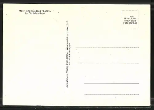 AK Fleckl im Fichtelgebirge, Moor- und Waldbad mit Besuchern