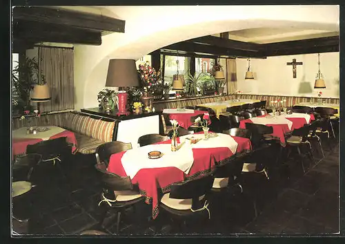 AK Altmannstein /Schambachtal, Hotel-Gaststätte Zum Fischerbräu, Innenansicht