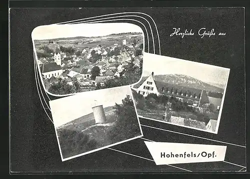 AK Hohenfels /Opf., Teilansicht, Gebäudeansicht, Turm
