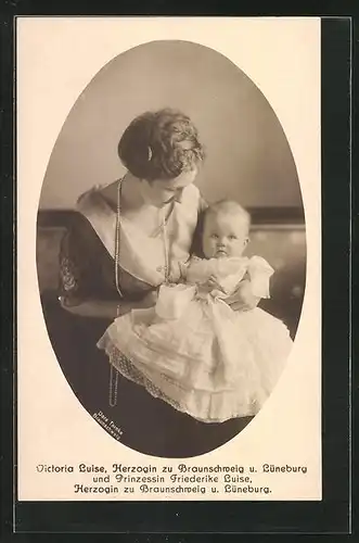 AK Victoria Louise Herzogin von Braunschweig u. Lüneburg und Prinzessin Friederike Luise