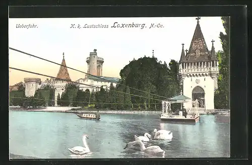 AK Laxenburg, K. k. Lustschloss Laxenburg, Schwäne