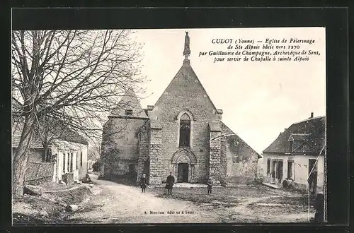 AK Cudot, Église de Pélerinage de Sainte Alpais