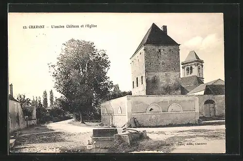 AK Cravant, L'ancien Chateau et l'Eglise