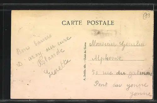 AK Arcy-sur-Cure, Les Terrassees et le Chalet des Grottes