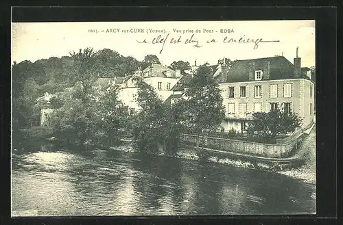 AK Arcy-sur-Cure, Vue prise de Pont