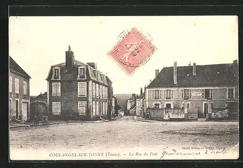 AK Coulanges-sur-Yonne, La Rue du Pont