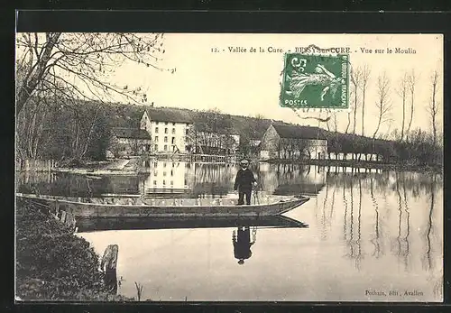 AK Bessy-sur-Cure, Vue sur le Moulin