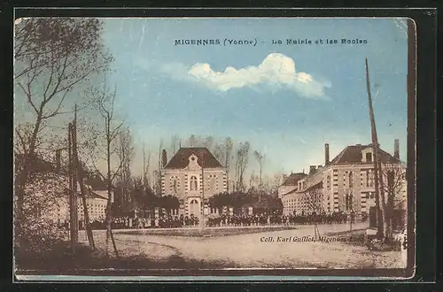 AK Migennes, La Mairie et les Ecoles