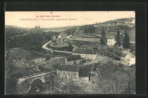 AK Chastellux, Vue prise des remparts du Chateau