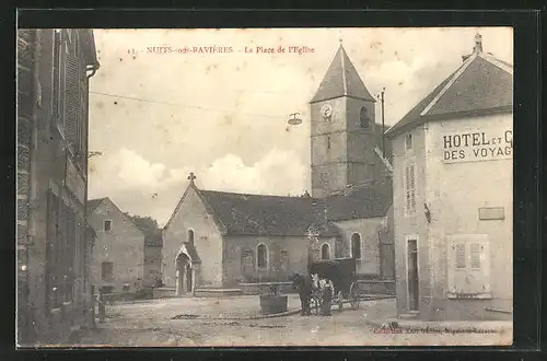 AK Nuits-sous-Ravières, La Place de l'Eglise