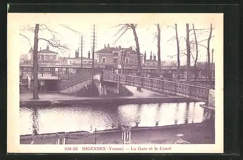 AK Migennes, La Gare et le Canal