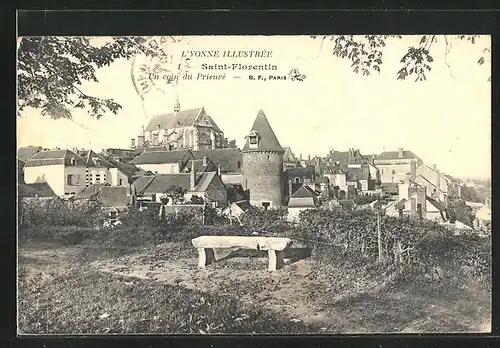 AK Saint-Florentin, Un coin du Prieuré