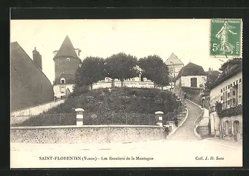 AK Saint-Florentin, Le Escaliers de la Montagne