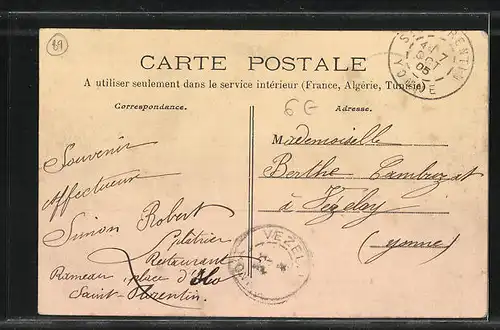 AK Saint-Florentin, Rue basse du Rempart, La Tour et le Prieuré