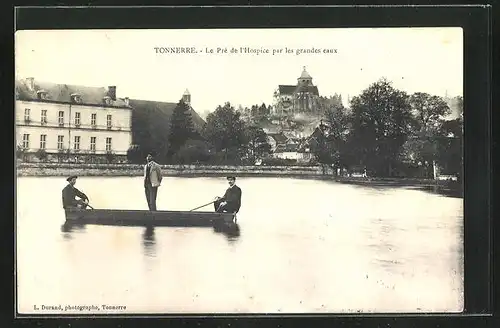 AK Tonnerre, Le Pré de l`Hospice par les grandes eaux