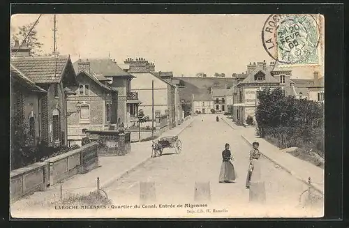 AK Laroche-Migennes, Quartier du Canal, Entrée de Migennes
