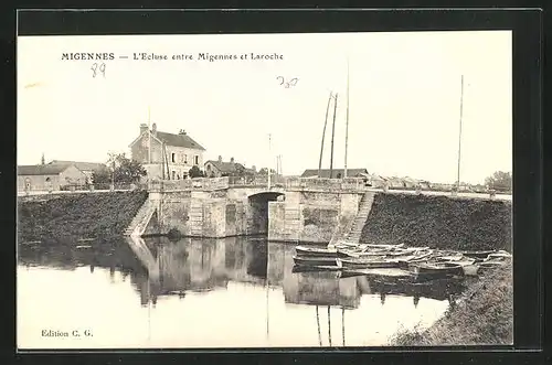 AK Migennes, L`Ecluse entre Migennes et Laroche
