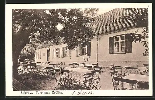 AK Sacrow /Potsdam, Gasthaus Forsthaus Zedlitz