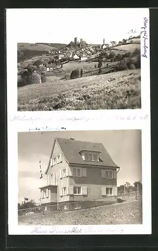 AK Oberreifenberg i. Ts., Hotel Haus Sonnenblick am Brunhildensteg, Ortsansicht