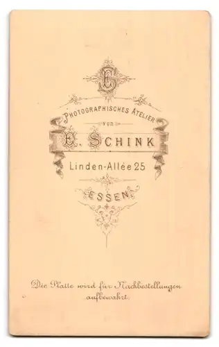 Fotografie E. Schink, Essen, Linden-Allée 25, Portrait bürgerliche Dame mit Mädchen an der Hand